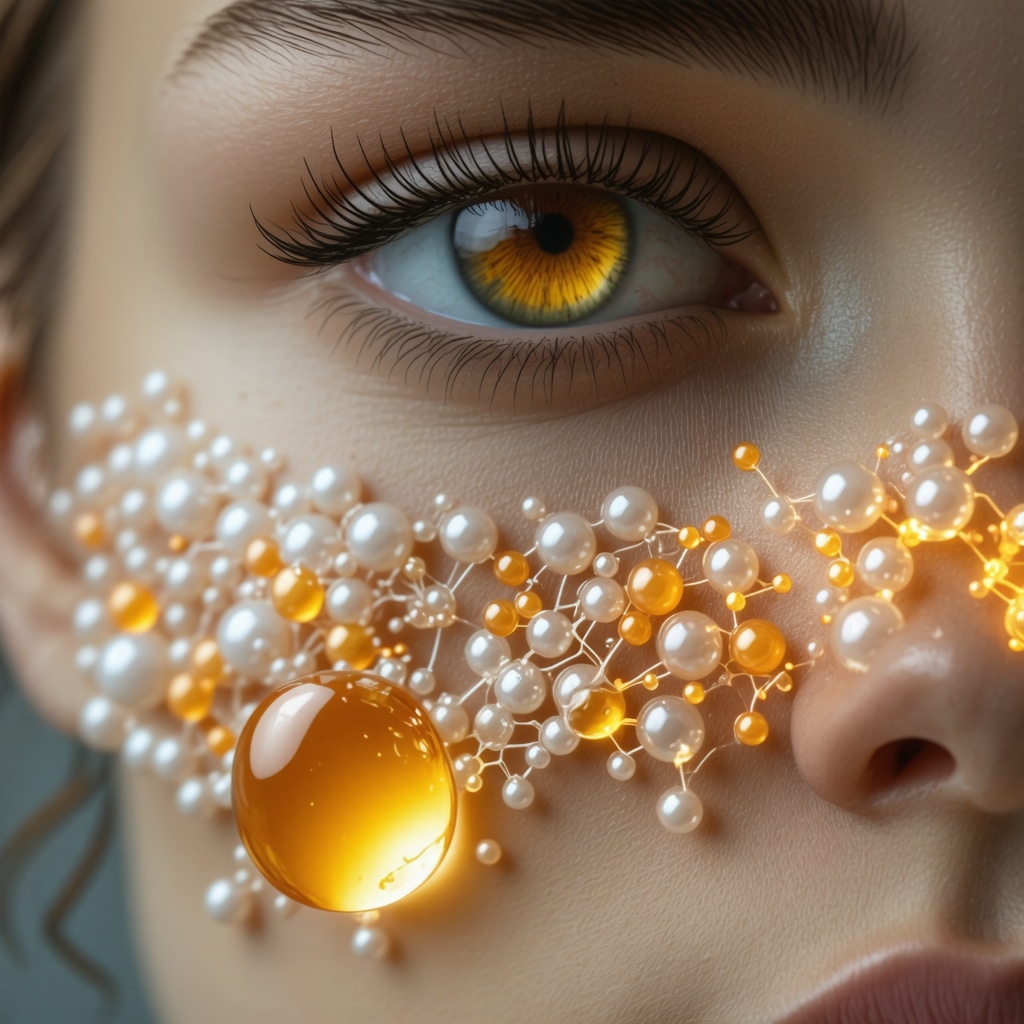 Illustration of microencapsulation technology enhancing tallow cream with botanical extracts for sensitive skin