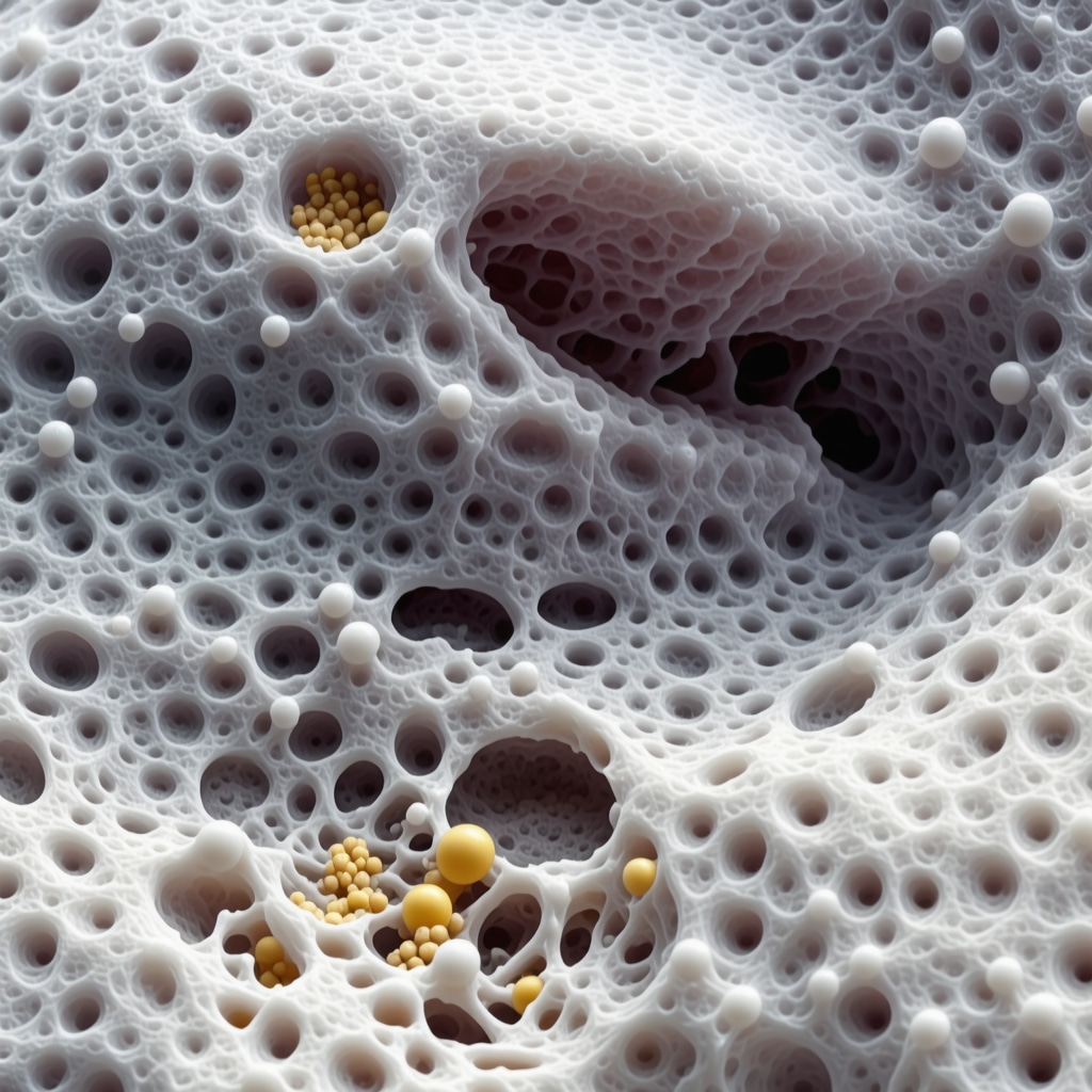 Microscopic illustration of skin pores, sebaceous glands, microbiome diversity, and lipid layers influenced by tallow