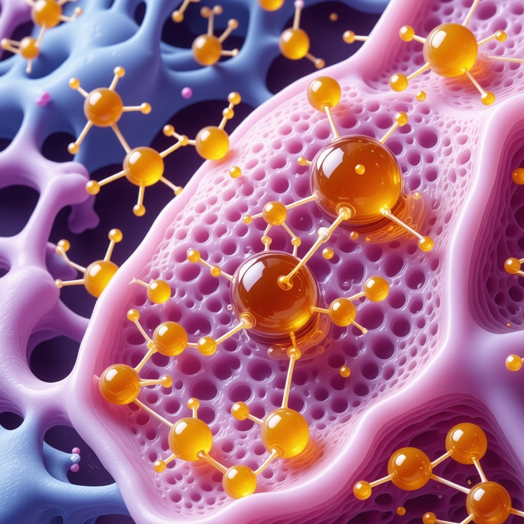 Scientific diagram of essential oil compounds interacting with tallow lipid bilayers enhancing transdermal delivery