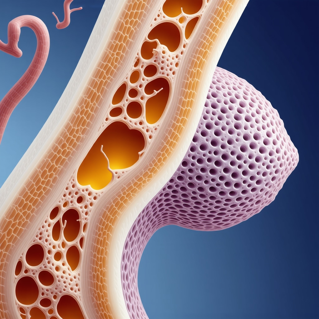 Scientific visualization showing organic tallow molecules penetrating skin layers for enhanced absorption