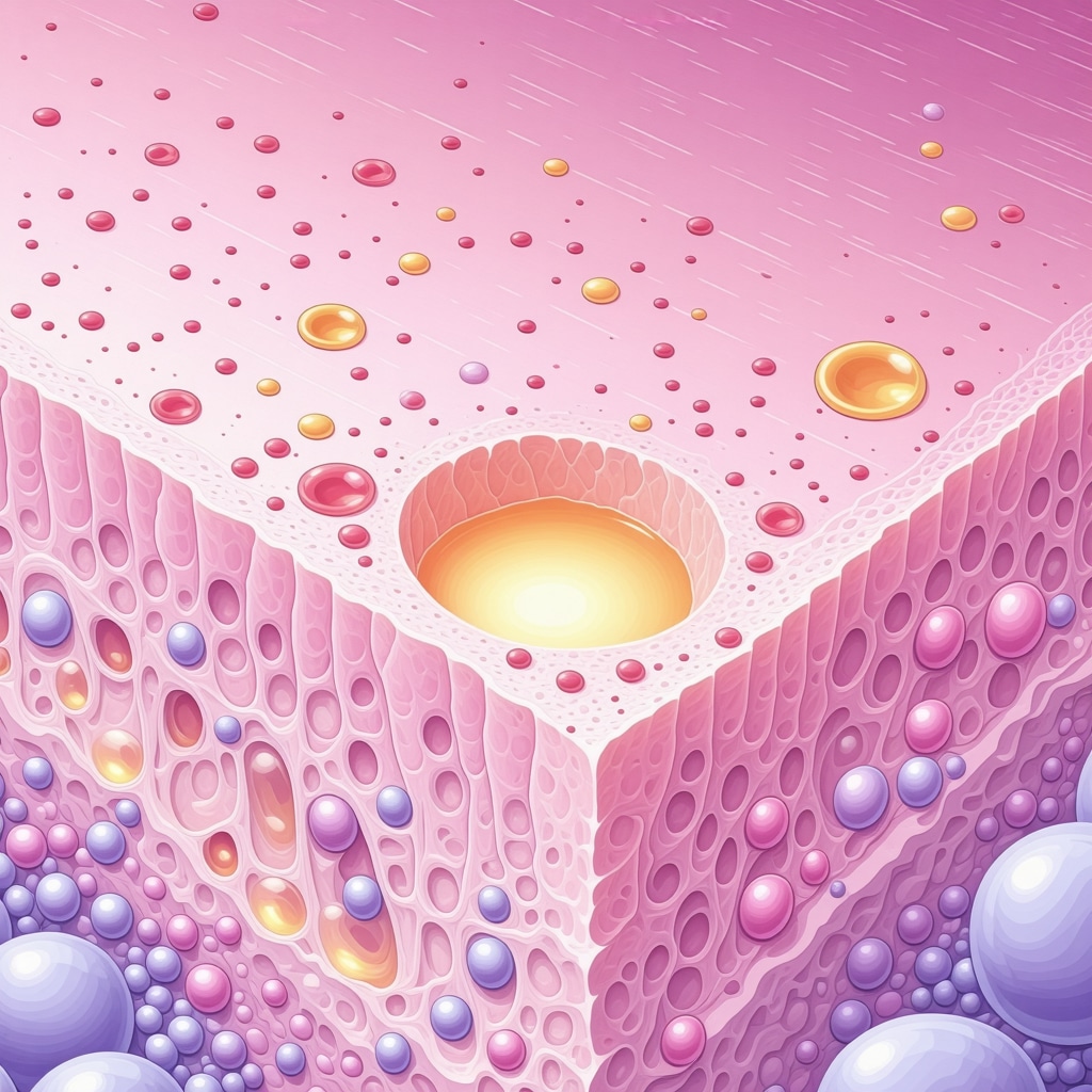 Scientific diagram illustrating tallow lipid integration into skin barrier lipid matrix
