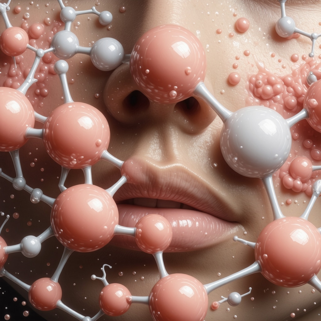 Molecular diagram of organic tallow cream lipids interacting with human skin cells