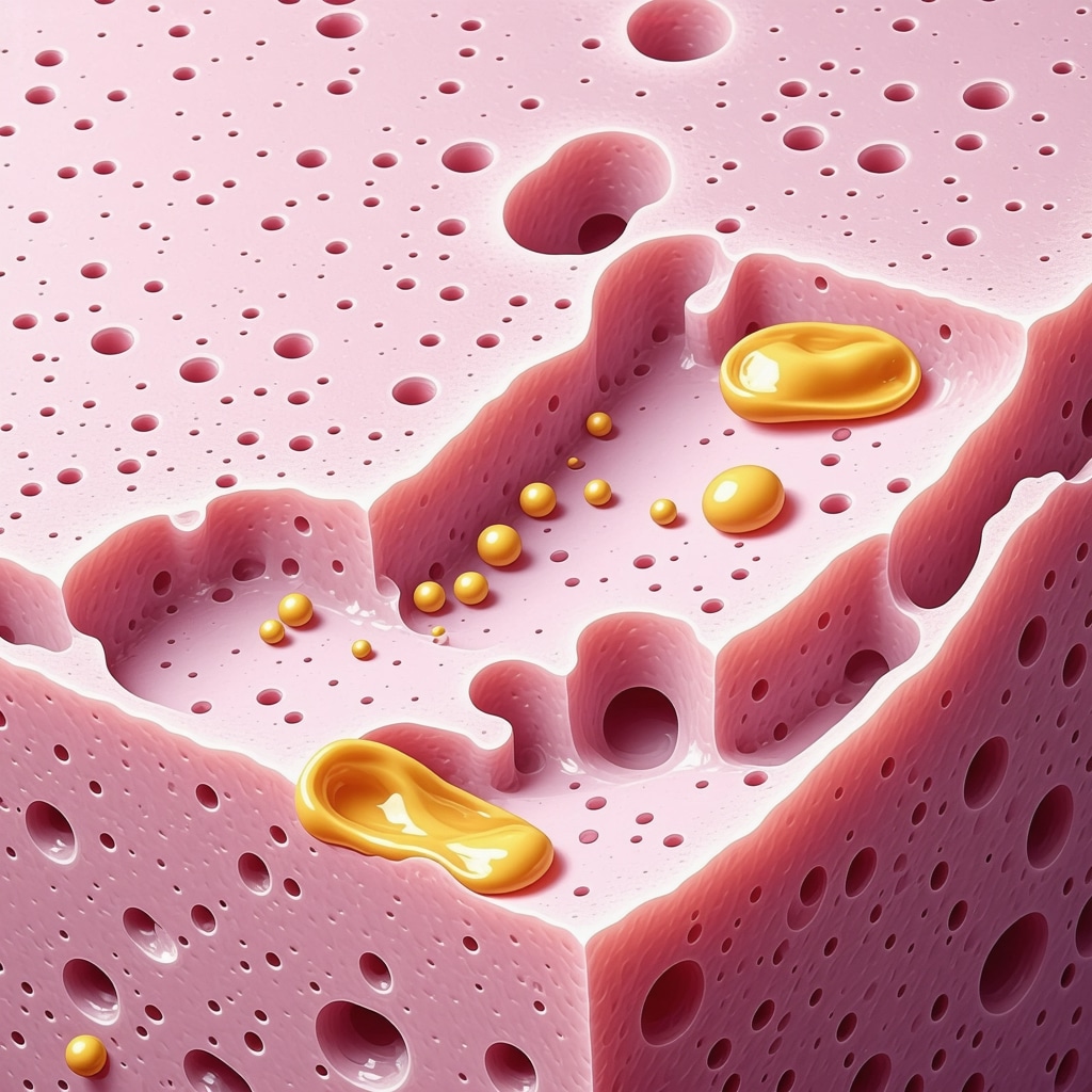 Illustration showing integration of tallow fatty acids into skin lipid barrier layers
