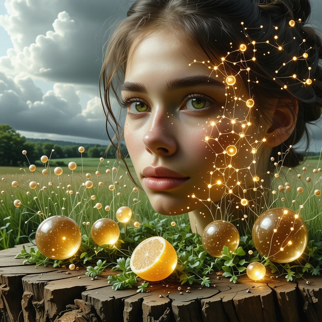 Illustration of beef tallow lipid encapsulation using nanotechnology for improved skin absorption and collagen stimulation
