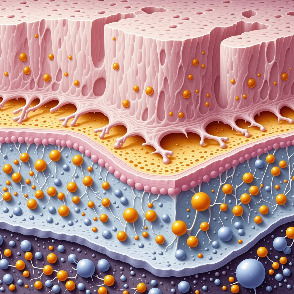 Illustration of skin microbiome interaction with organic tallow lipids