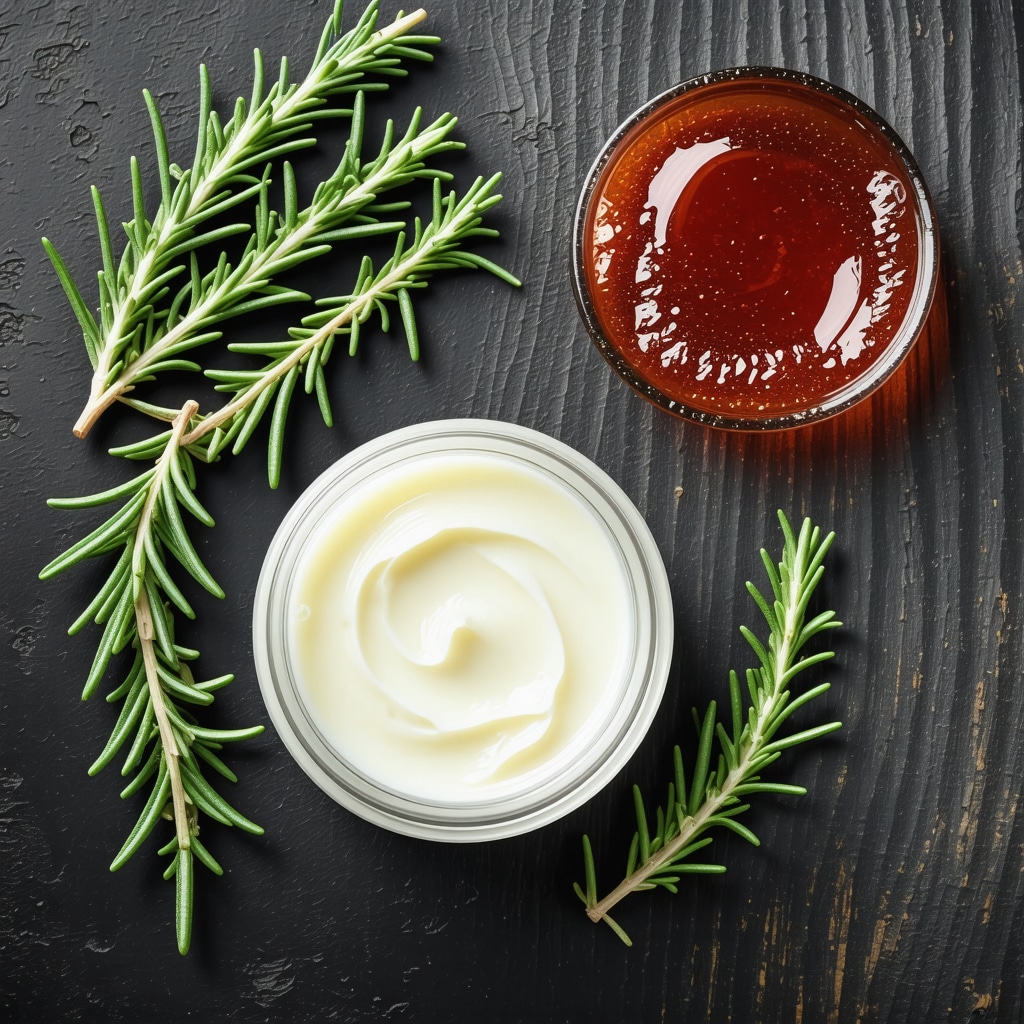 Jar of natural tallow cream with rosemary and astaxanthin for antioxidant preservation
