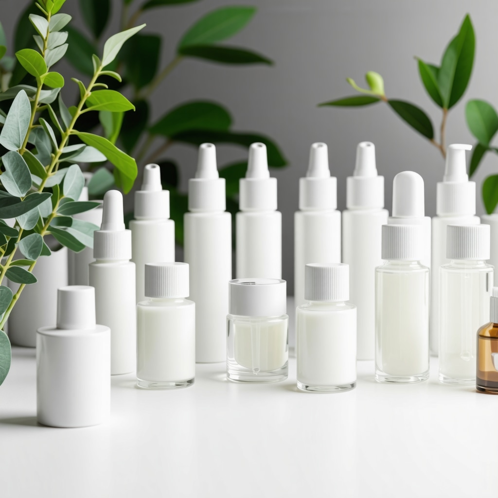 Laboratory scene with tallow cream, botanical ingredients, and biotech equipment demonstrating clean beauty innovation