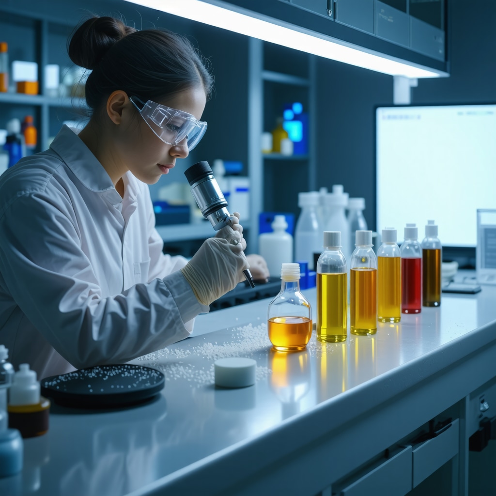 Laboratory with lipidomic and AI technology analyzing tallow skincare ingredients