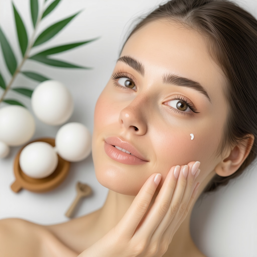 Application of beef tallow cream on skin with botanical ingredients symbolizing microbiome and molecular skin repair