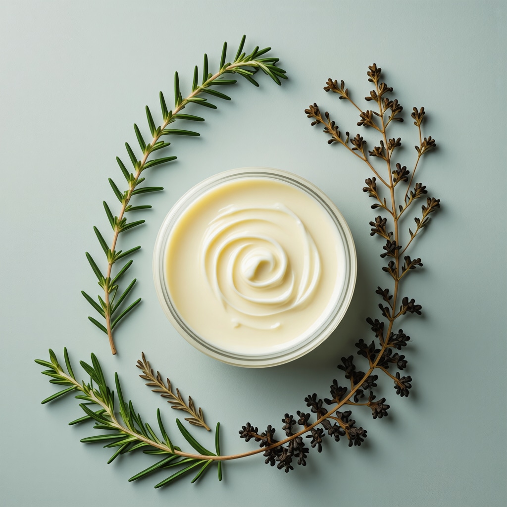A luxurious jar of infused grass-fed tallow moisturizer with botanicals