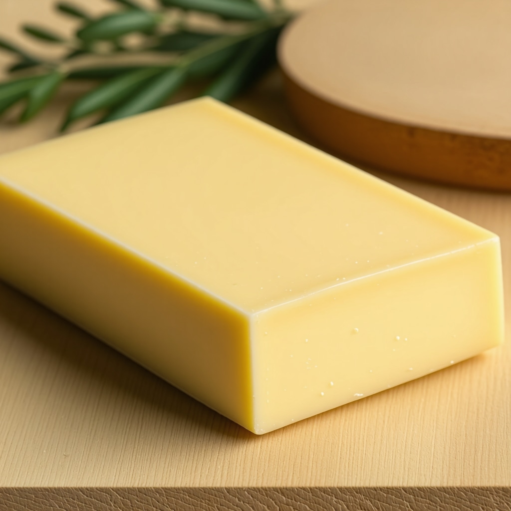Close-up of pure grass-fed beef tallow with natural background.