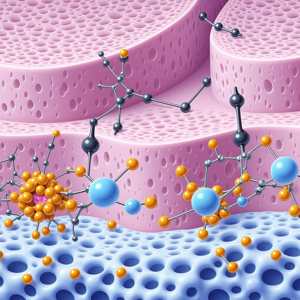 Illustration of molecular triglycerides and nanoparticles delivering actives into skin layers