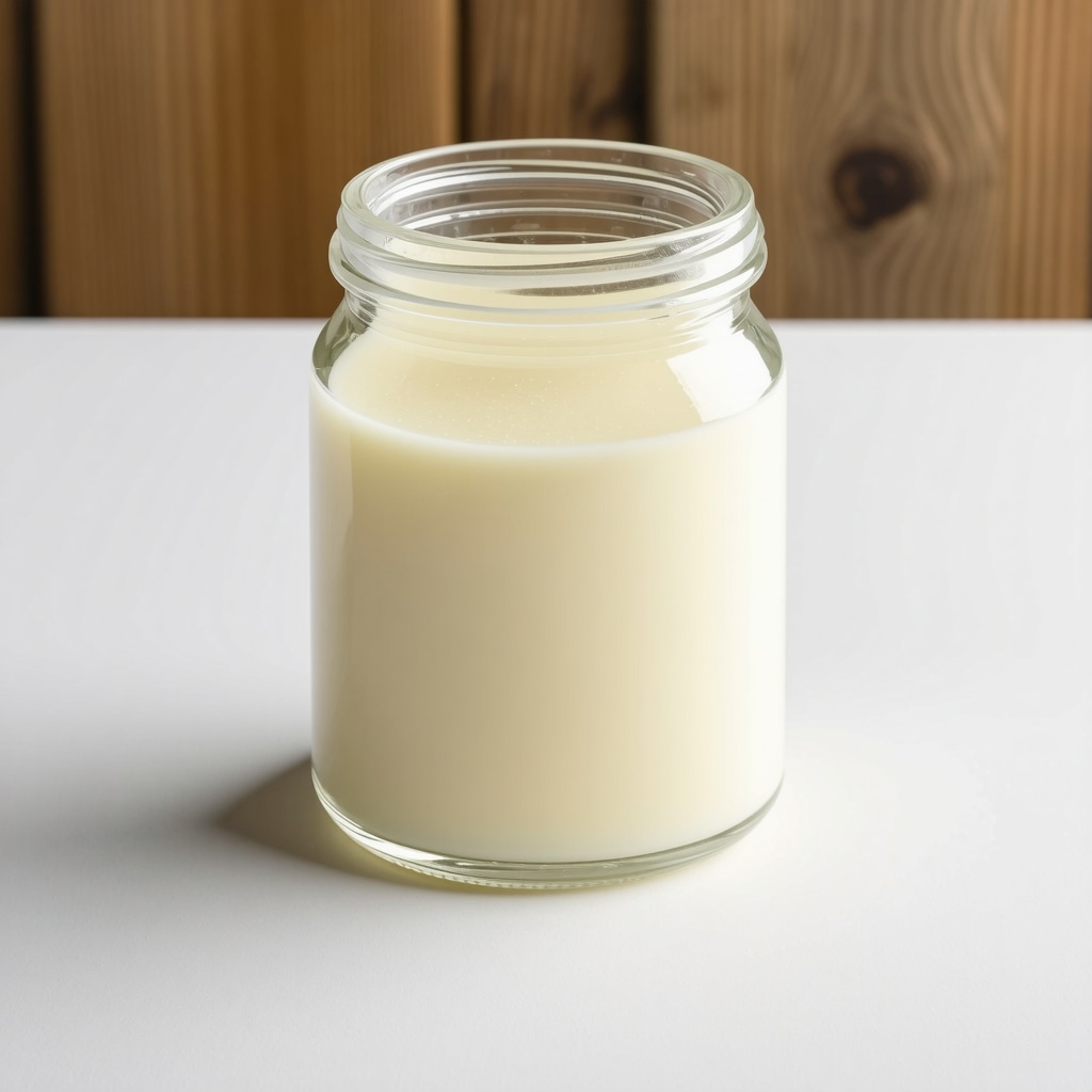 Close-up of organic grass-fed beef tallow in a jar, showing rich texture and natural color