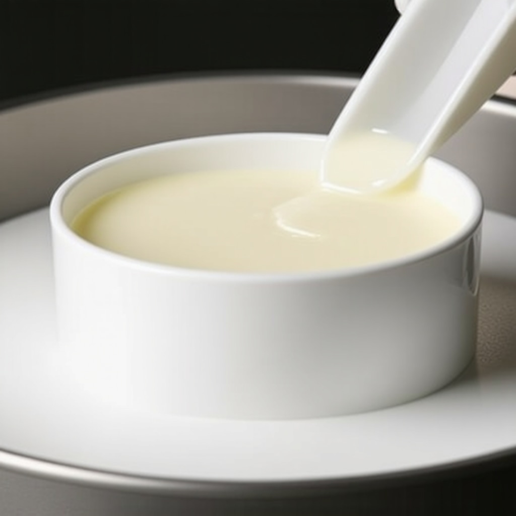 Lab technician analyzing organic grass-fed beef tallow sample for skincare formulation
