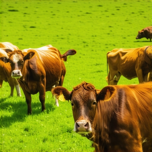 Pasture scene with cows grazing, symbolizing natural and ethical tallow production