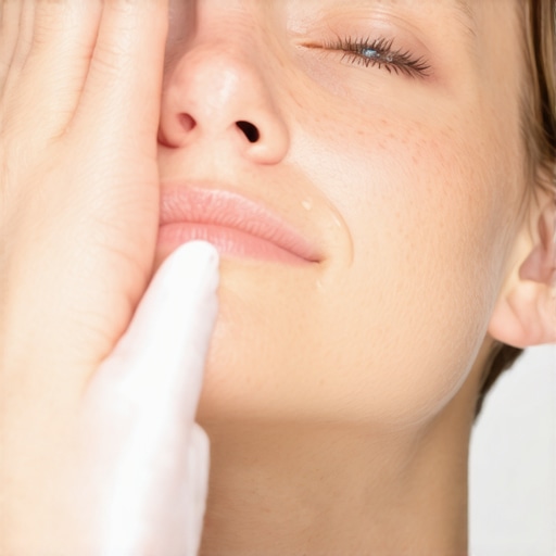 Person gently applying grass-fed tallow to face for skincare