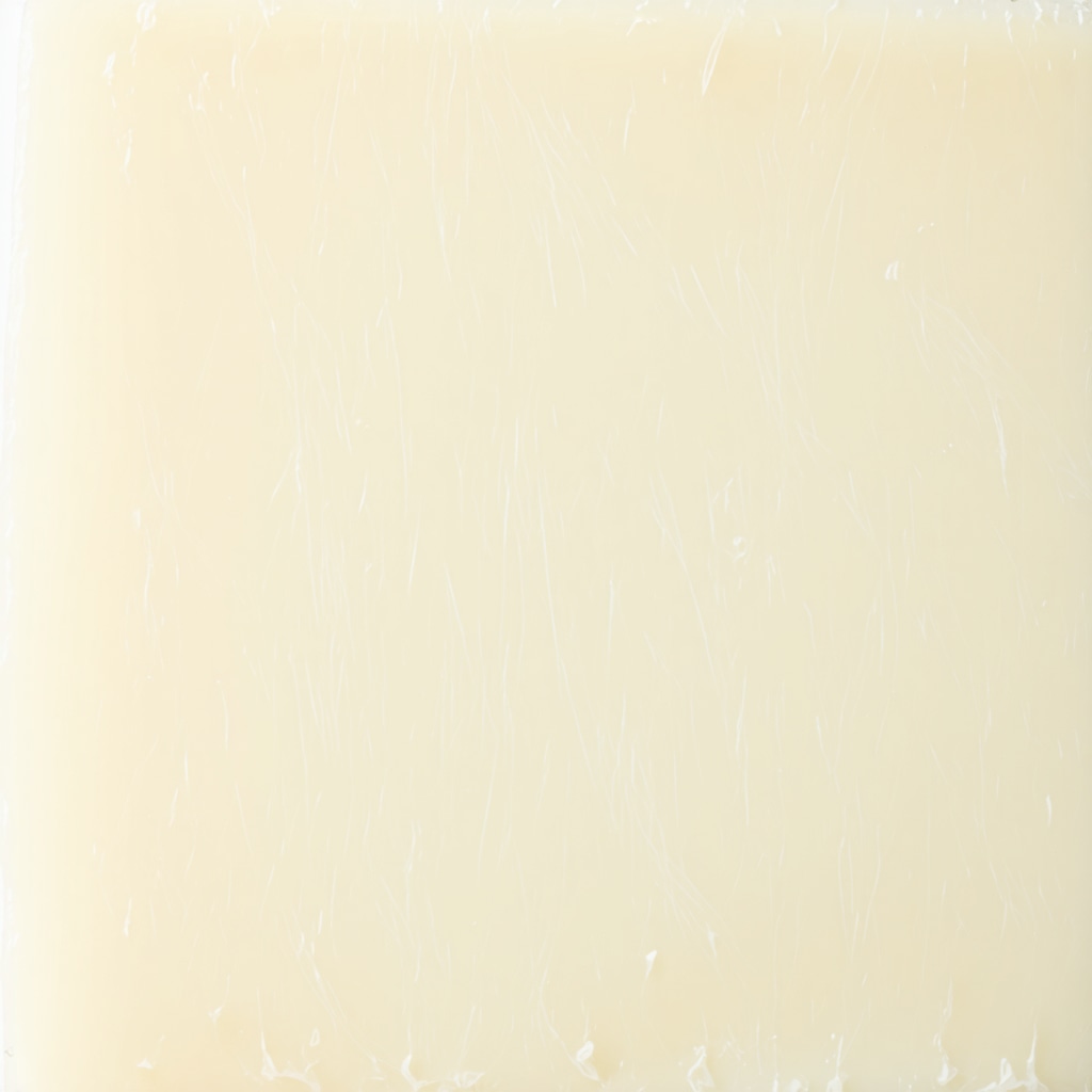 Close-up macro image of grass-fed beef tallow showcasing its rich texture and color