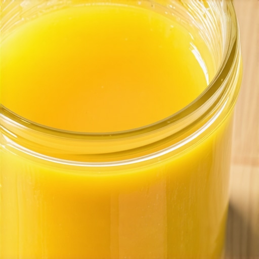 A jar of organic grass-fed beef tallow showcasing its rich, golden texture, symbolizing natural nourishment for skin