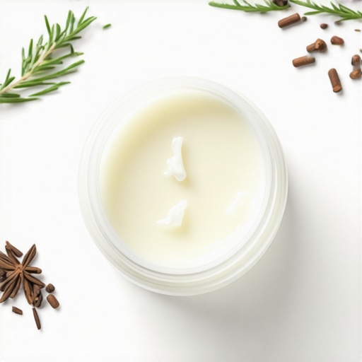 Organic Grass-Fed Beef Tallow for Skin Repair Jar of organic grass-fed beef tallow surrounded by natural ingredients, highlighting purity and skincare benefits.
