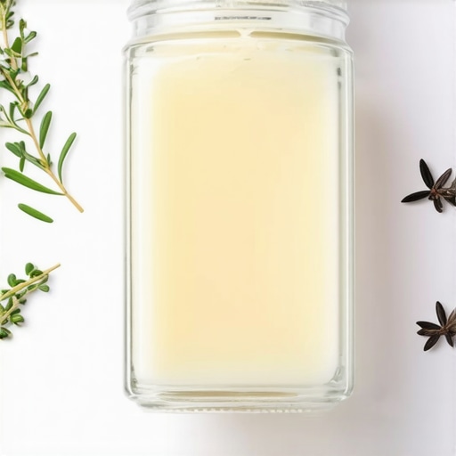 A jar of organic beef tallow surrounded by herbs and natural ingredients, highlighting its nutrient density.