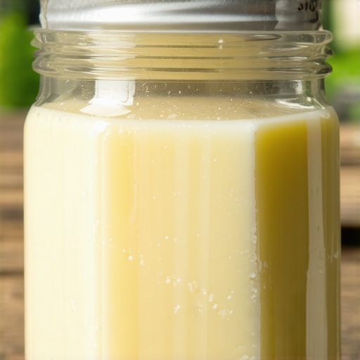 Jar of beef tallow with natural ingredients background