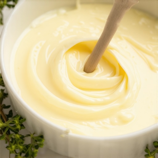 Whipped organic beef tallow with essential oils and herbs in a skincare setting