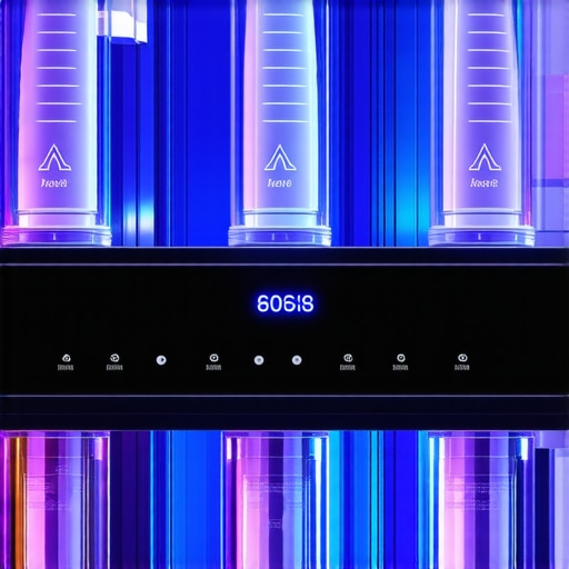 Futuristic smart storage device with digital controls, ideal for maintaining optimal conditions for organic tallow.