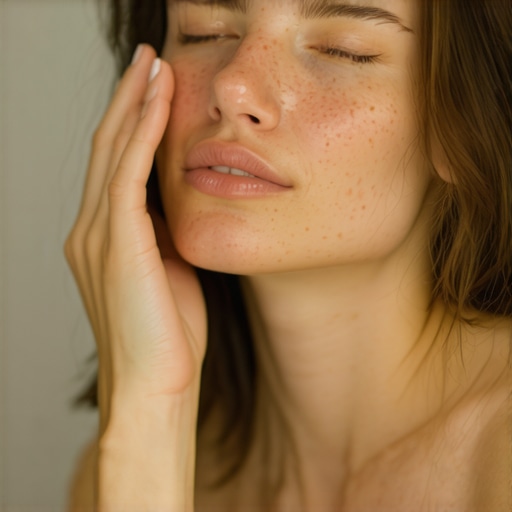 Person applying natural tallow and lanolin balm to face