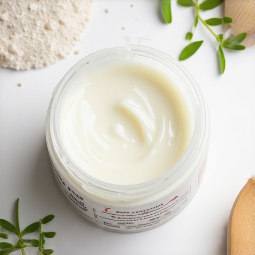 Jar of organic grass-fed tallow cream with natural ingredients