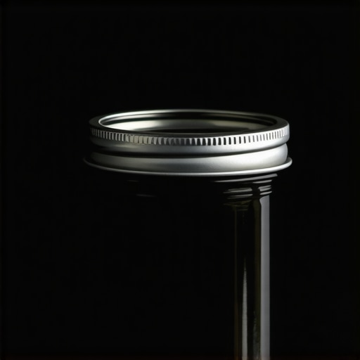 A small dark glass jar of tallow cream stored in a cool pantry shelf, illustrating ideal storage conditions.