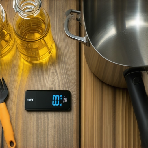 Tools used in making and storing homemade tallow skincare products like a double boiler, scale, jars, and spatula.